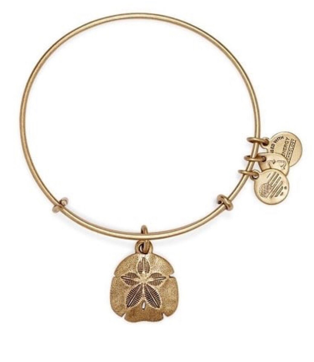 Alex and Ani - Sand Dollar Charm Bangle in Rafaelian Silver/Gold, Stackable, Adjustable, Collect, Gift for Her