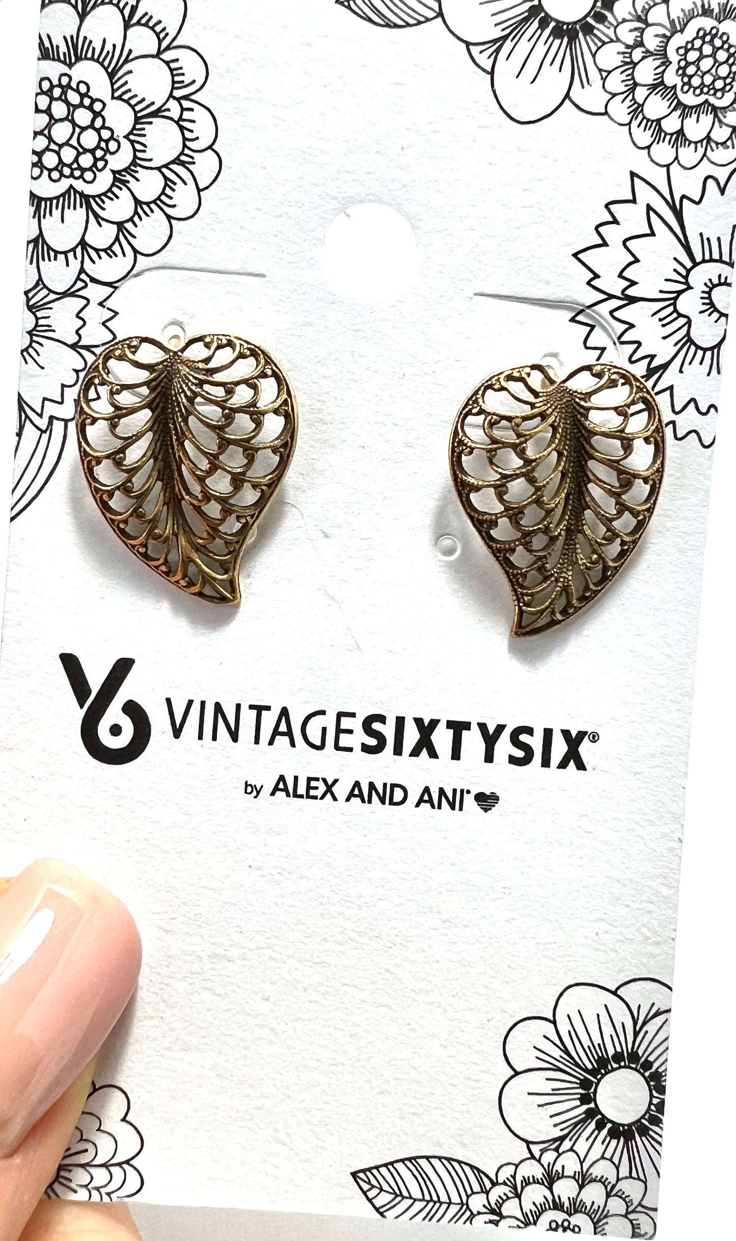 Alex and Ani - Queen of Hearts Earrings in Rafaelian Gold Finish, 14k Gold FIlled Ear Wire Pierced Earrings