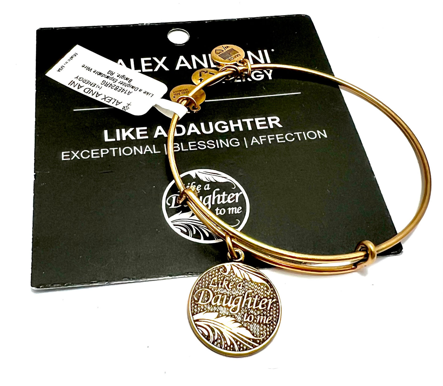 Alex and Ani - Like A Daughter to Me Charm Bangle Bracelet Rafaelian Gold/Silver