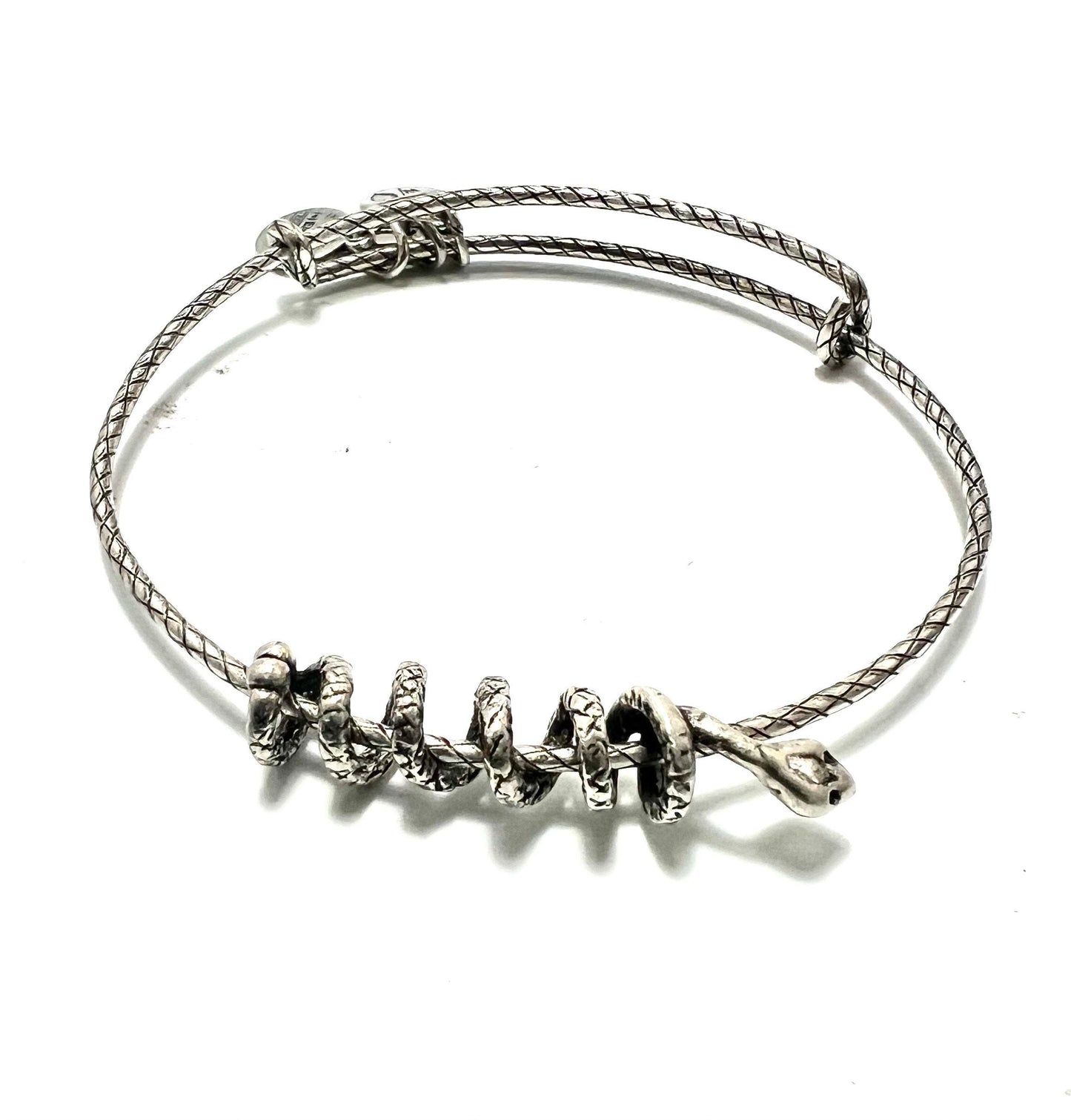 Alex and Ani - Coiled Snake Bangle Slide Charm Bracelet