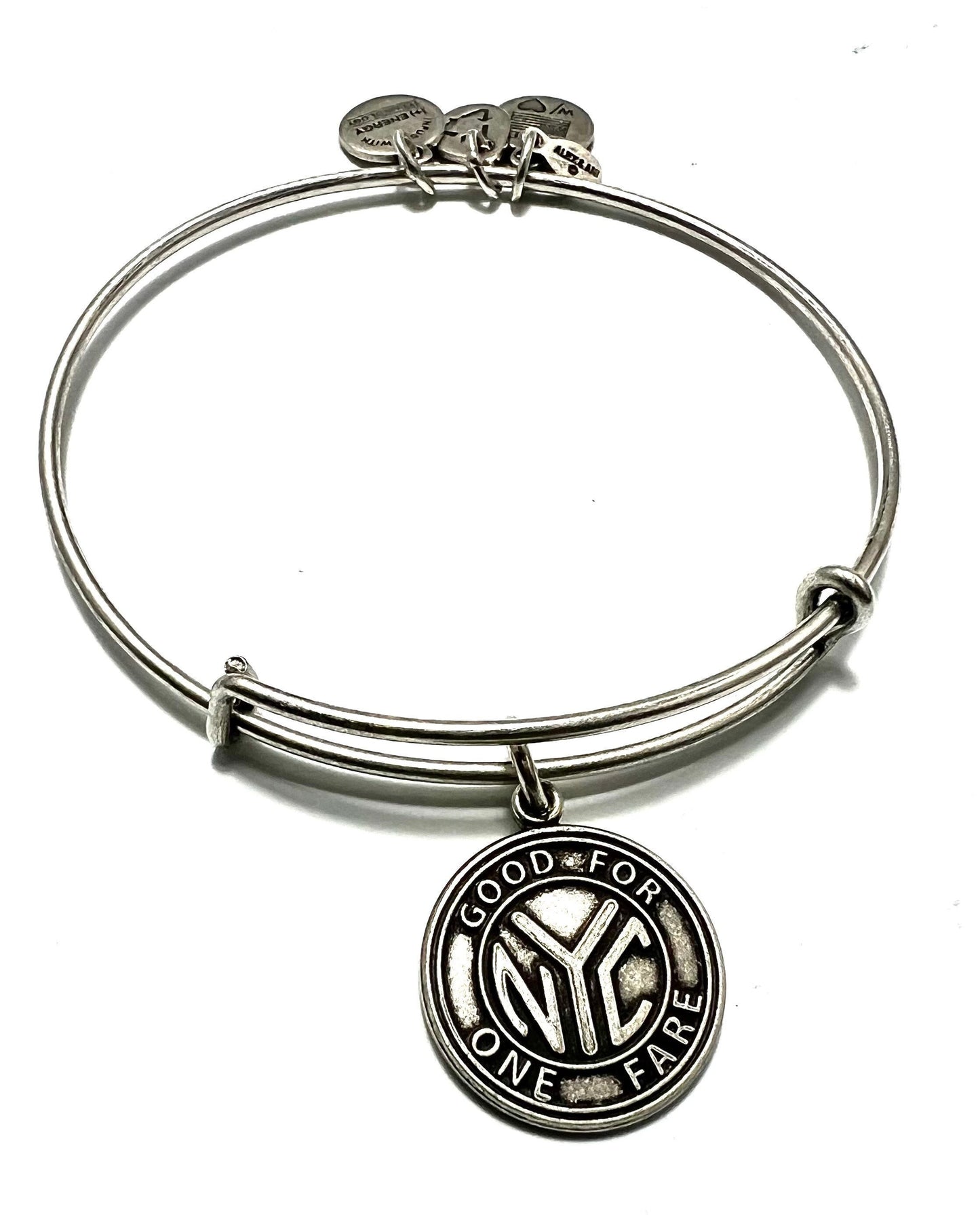 Alex and Ani - NYC Good For One Fare, New York City Subway Token Charm Bangle Bracelet