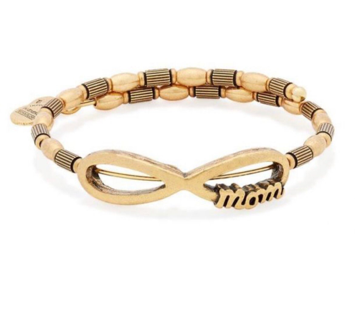 Alex And Ani - Infinity Mom Wrap Vintage Sixty Six Rafaelian Gold Wrap Bracelet Bangle
