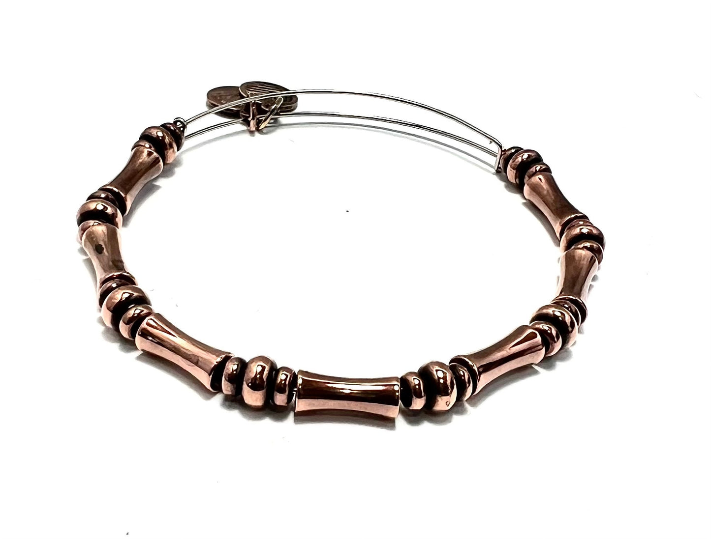Alex And Ani - Women's Power Of Positivity Bamboo Beaded Bangle, Rafaelian Silver/Gold/Rose Gold Bracelet, Adjustable, Gift for Her
