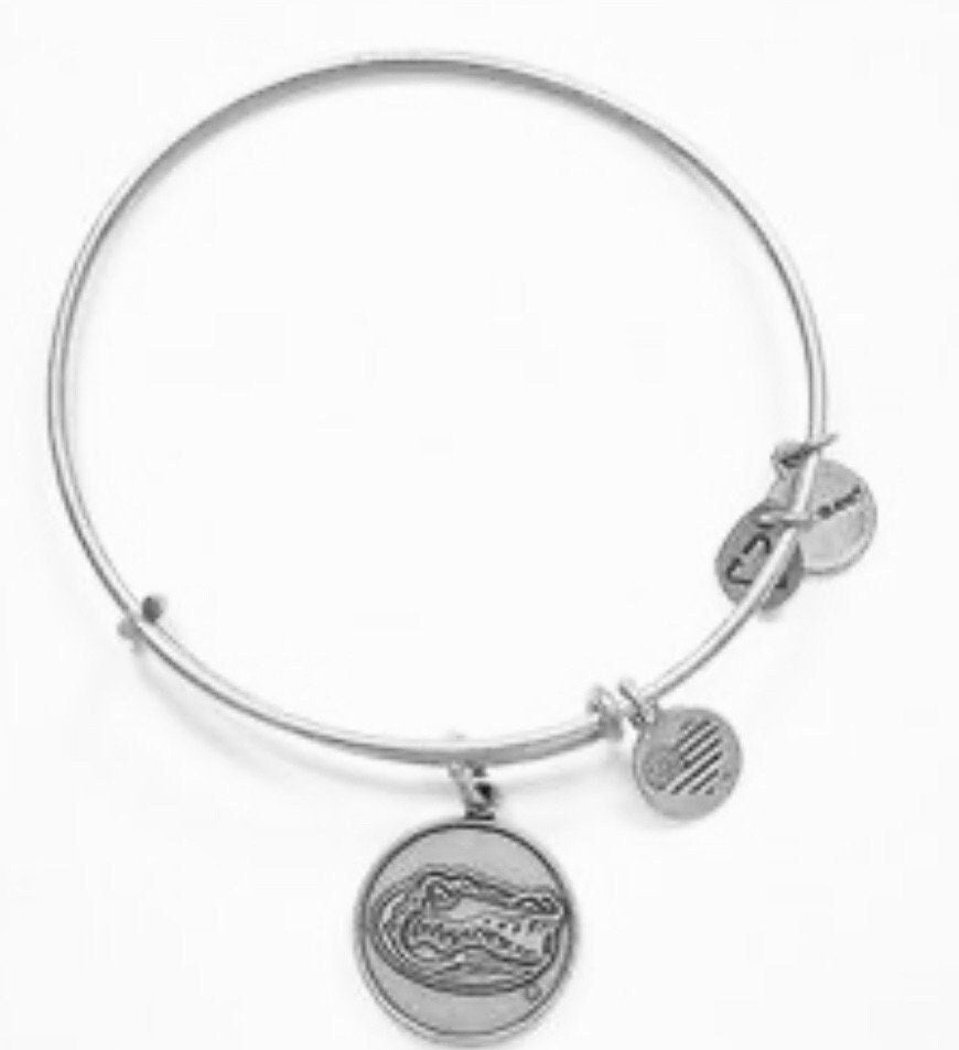 Alex and Ani - Florida State University Gator Charm, Alumni, in Rafaelian Silver/Gold, Collectable Gift For Her, EUC