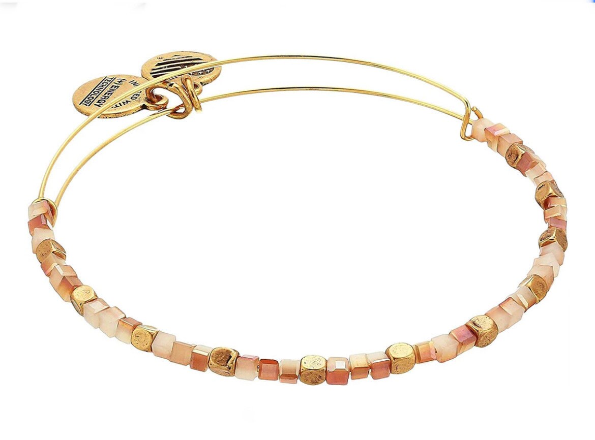 Alex and Ani - Honey Wisdom Beaded Bangle Bracelet - Shiny Rafaelian Gold®, Adjustable, Stackable, Collector’s Gift for Her, NWOT