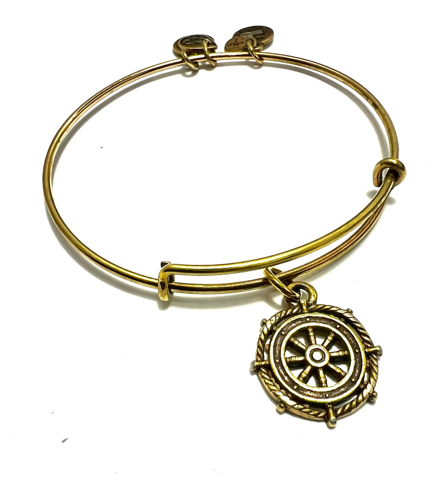 Alex and Ani - Take the Wheel Charity By Design, Nautical, Rafaelian Silver/Gold Bracelet, Collector's Bracelet, ODAAT, Gift for Her