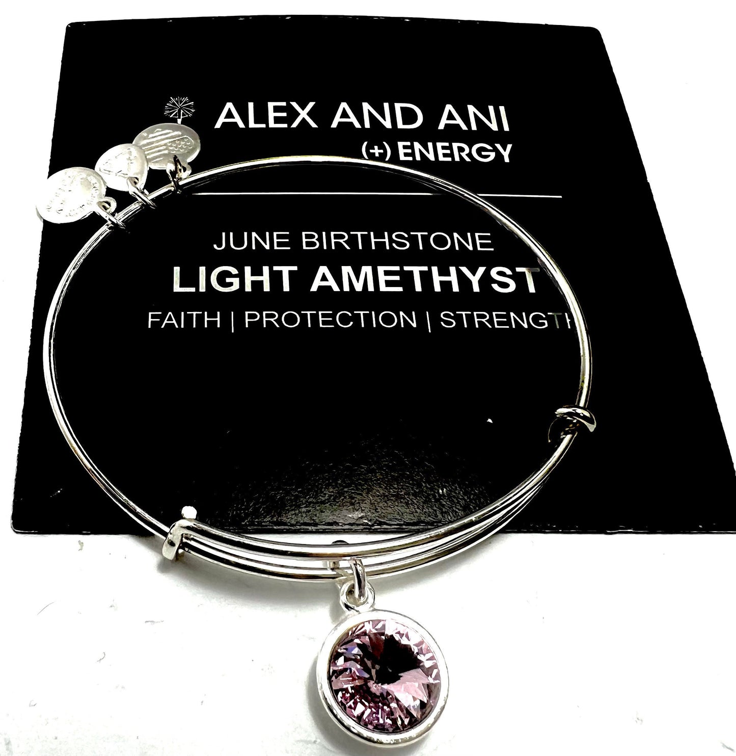 Alex and Ani - June Birthstone, Swarovski Crystal Charm Bangle Bracelet