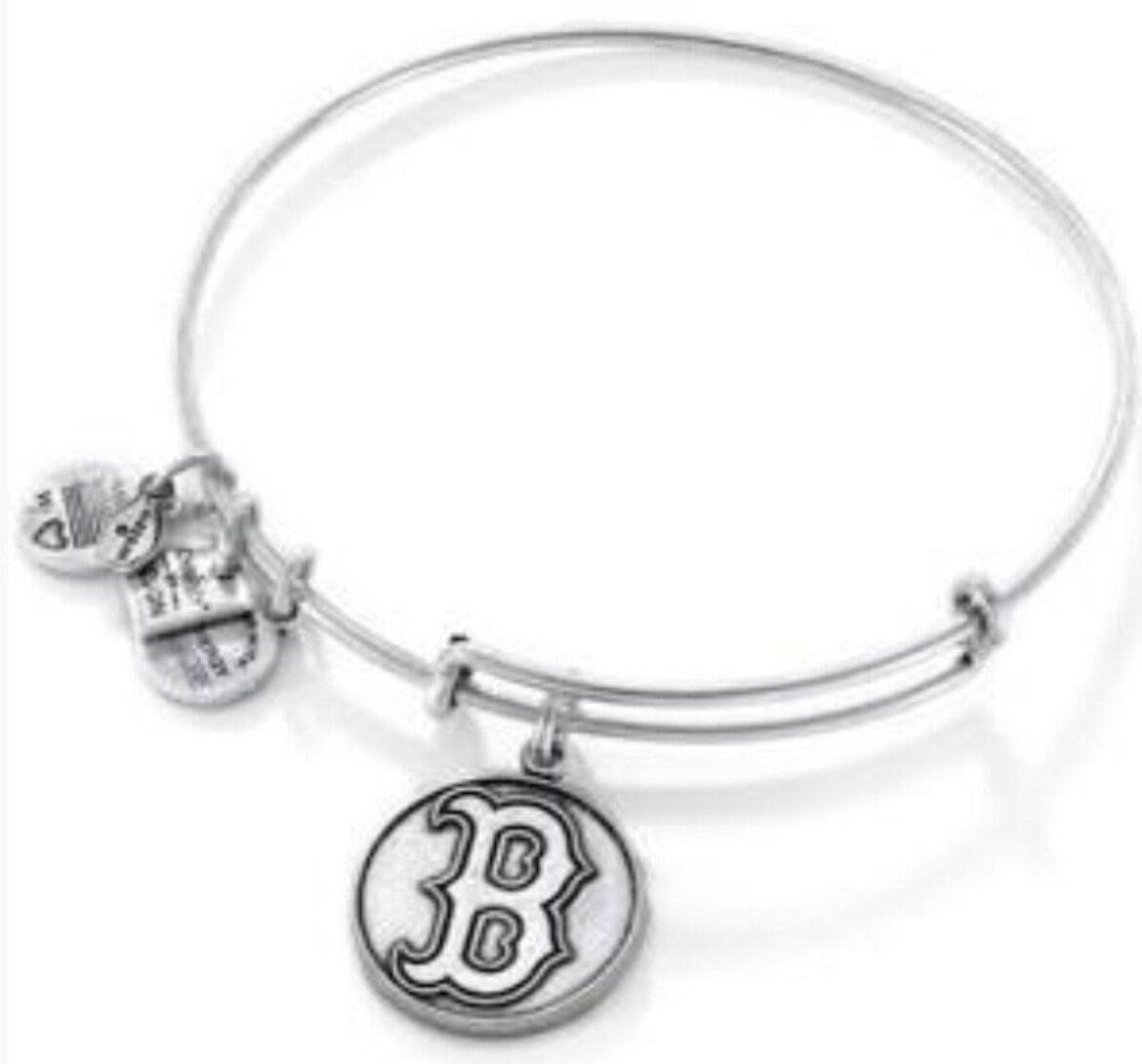 Alex and Ani - Boston Red Sox Cap Logo Charm, MLB® Charm Rafaelian Silver® Bangle Bracelet, Collectors Gift for Her, NWOT