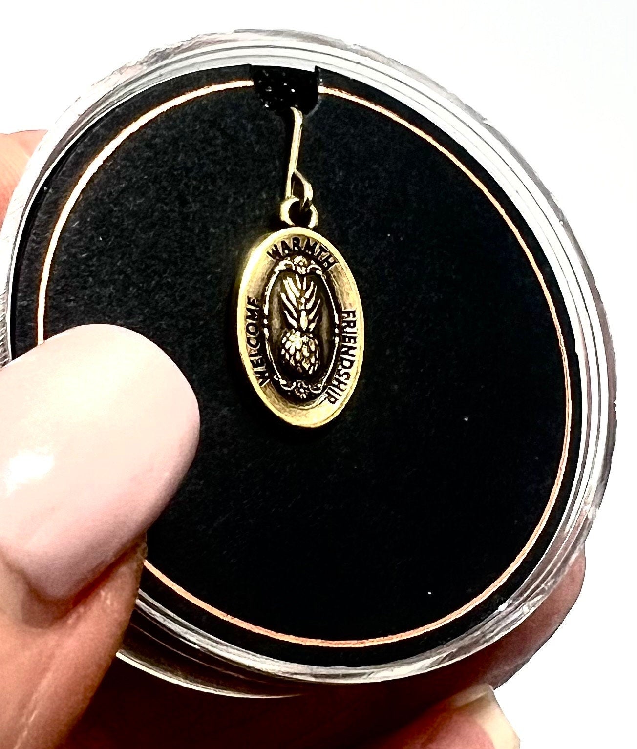 Alex and Ani - Pineapple Rafaelian Gold Station Charm, .925 S. S. Hook, For Necklace or Bracelet, Rafaelian Gold, Gift for Her, NWOT