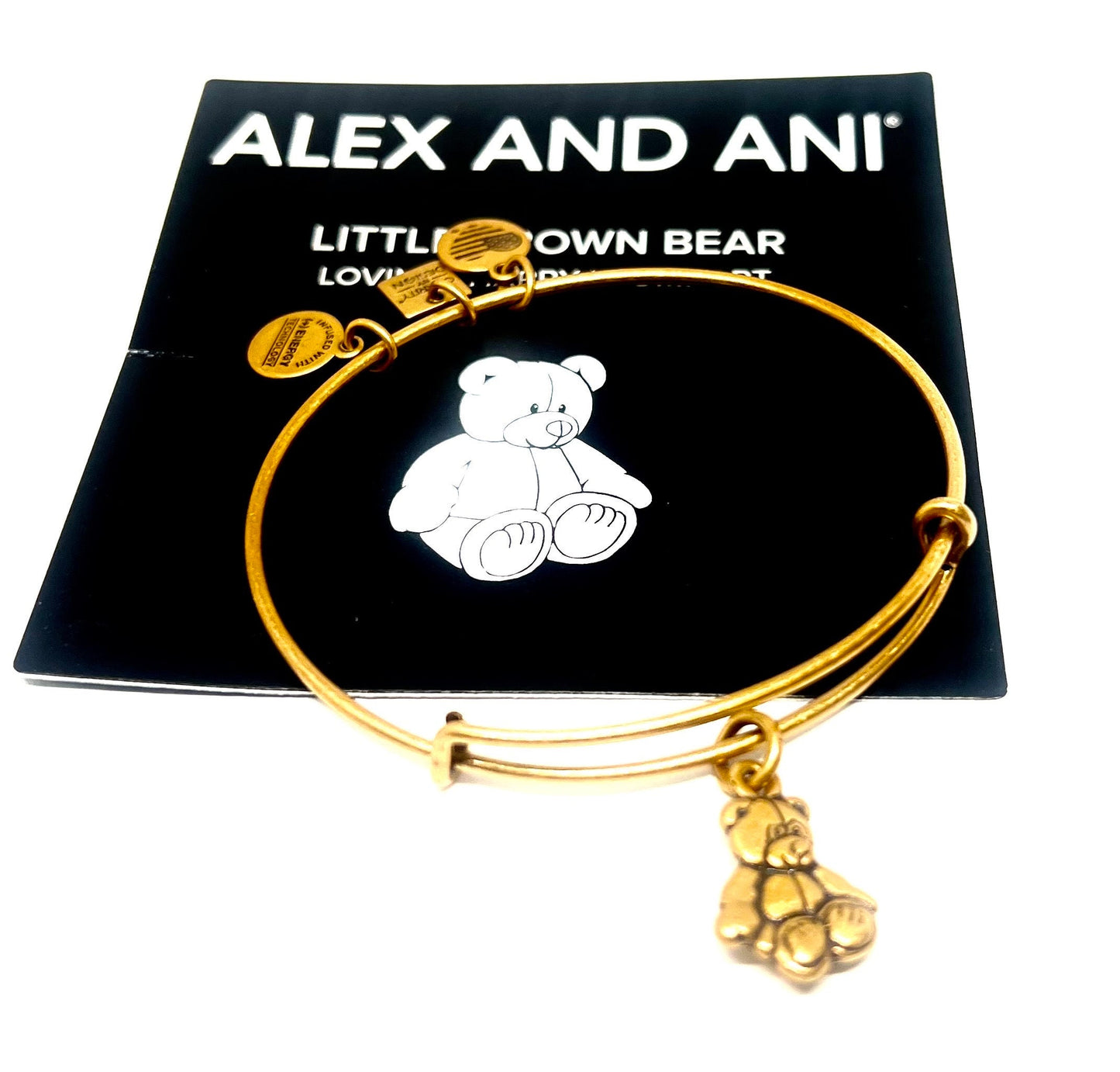 Alex and Ani - Little Brown Bear Charm Bangle Bracelet