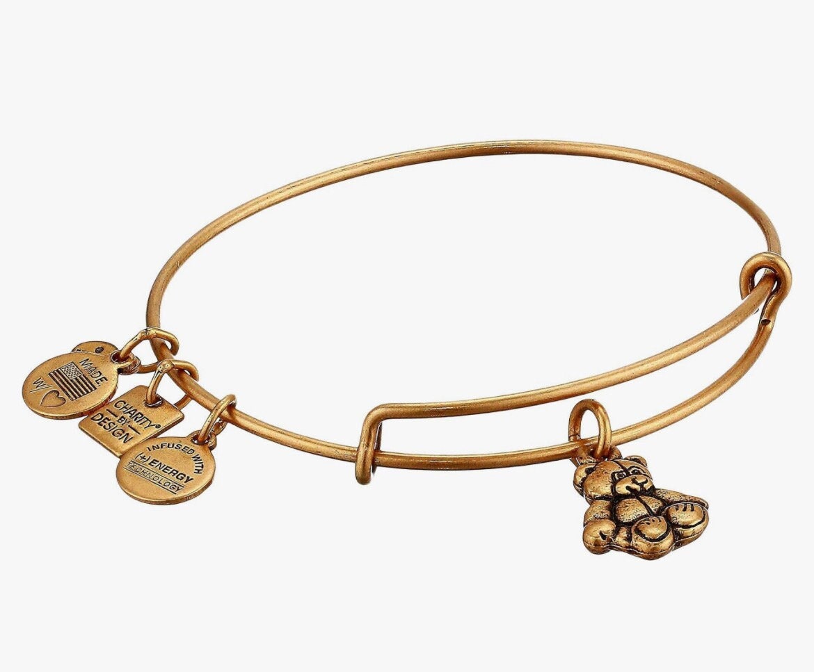 Alex and Ani - Little Brown Bear Charm Bangle Bracelet