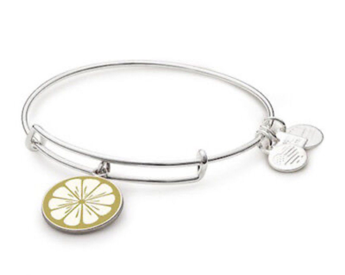 Alex and Ani - Zest for Life Charm Shiny Gold/Silver & Rafaelian Gold EUC Bangle Bracelet, Stackable, Adjustable Collectable, NWOT + Card