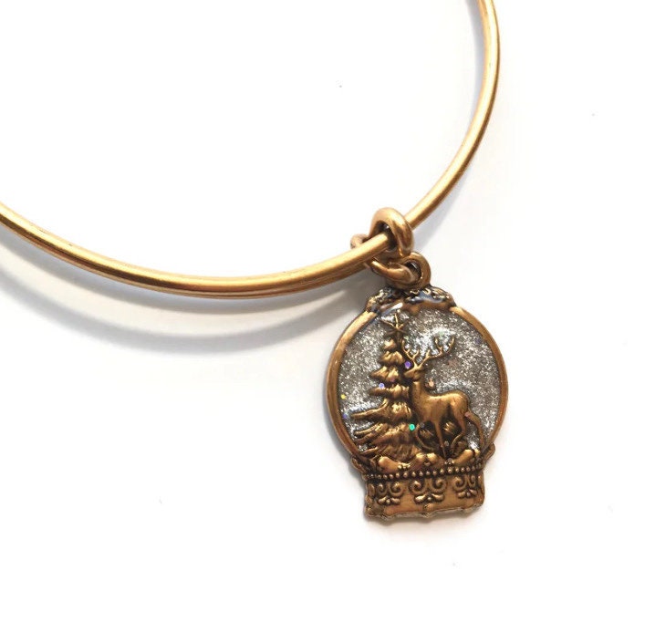 Alex and Ani - Snow Globe Charm Bangle Bracelet