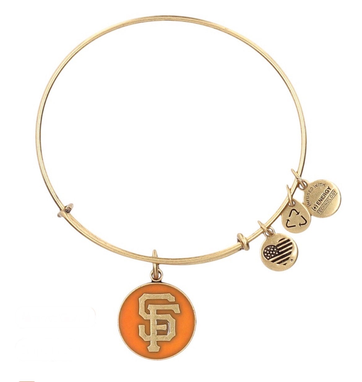 Alex and Ani - San Francisco Giants SF Cap Logo Charm, MLB Charm, 2 Styles, Rafaelian Gold/Silver, Bangle Bracelet, Collectable, NWOT