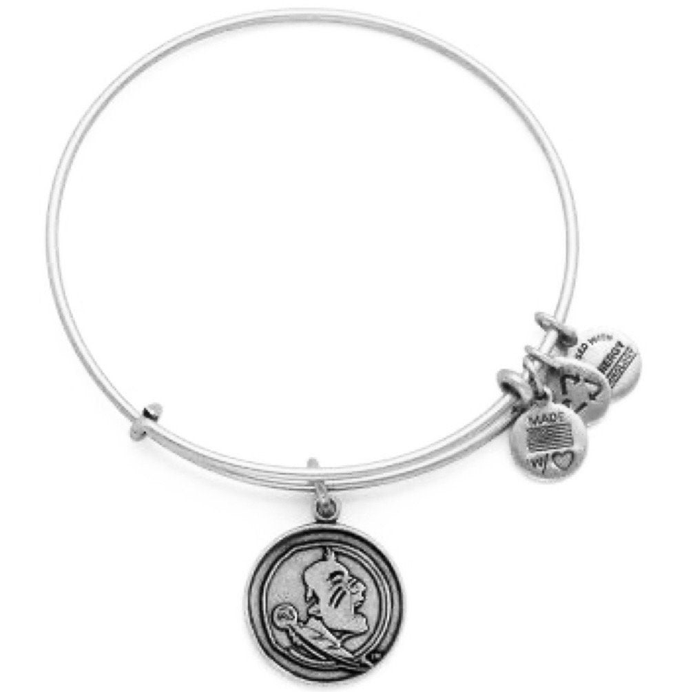 Alex and Ani - Florida State University Seminoles Charm, Alumni, Show Your School Pride in Rafaelian Silver, Collectable Gift For Her