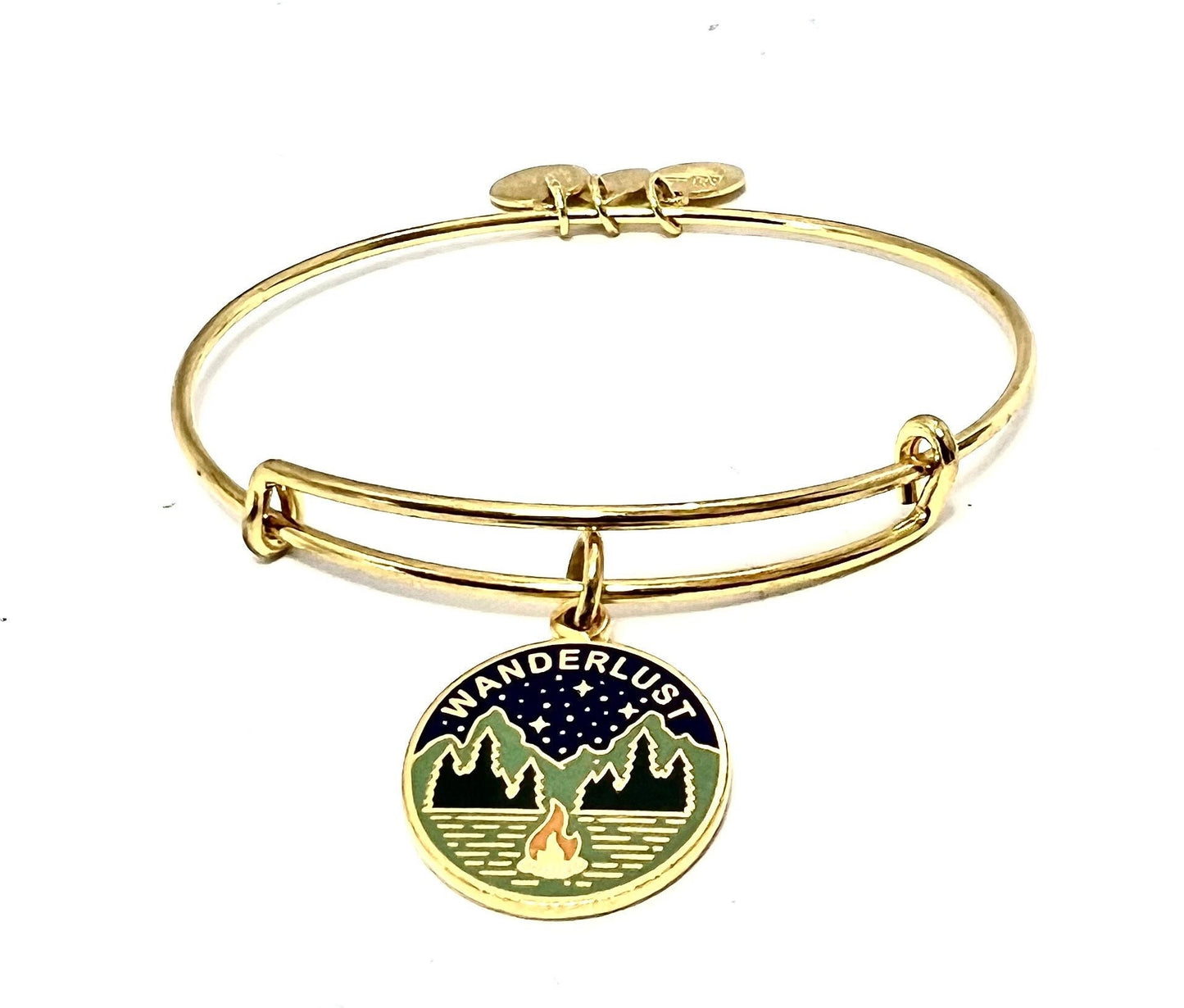 Alex and Ani - “Wanderlust” Charm Bangle Bracelet, Shiny Gold