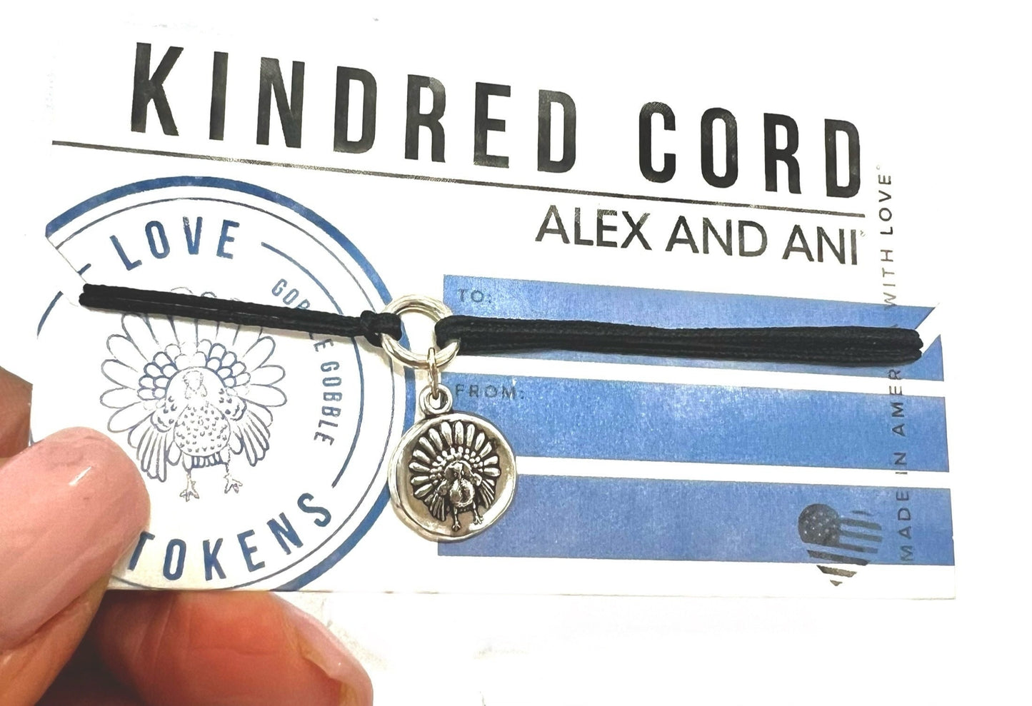 Alex and Ani - Gobble Gobble Charm Kindred Pull Cord Bracelet