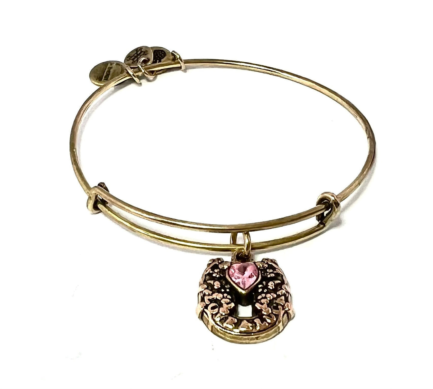 Alex and Ani – Fortune’s Favor Bangle Bracelet, Rafaelian Antique Gold, with Swarovski Crystal