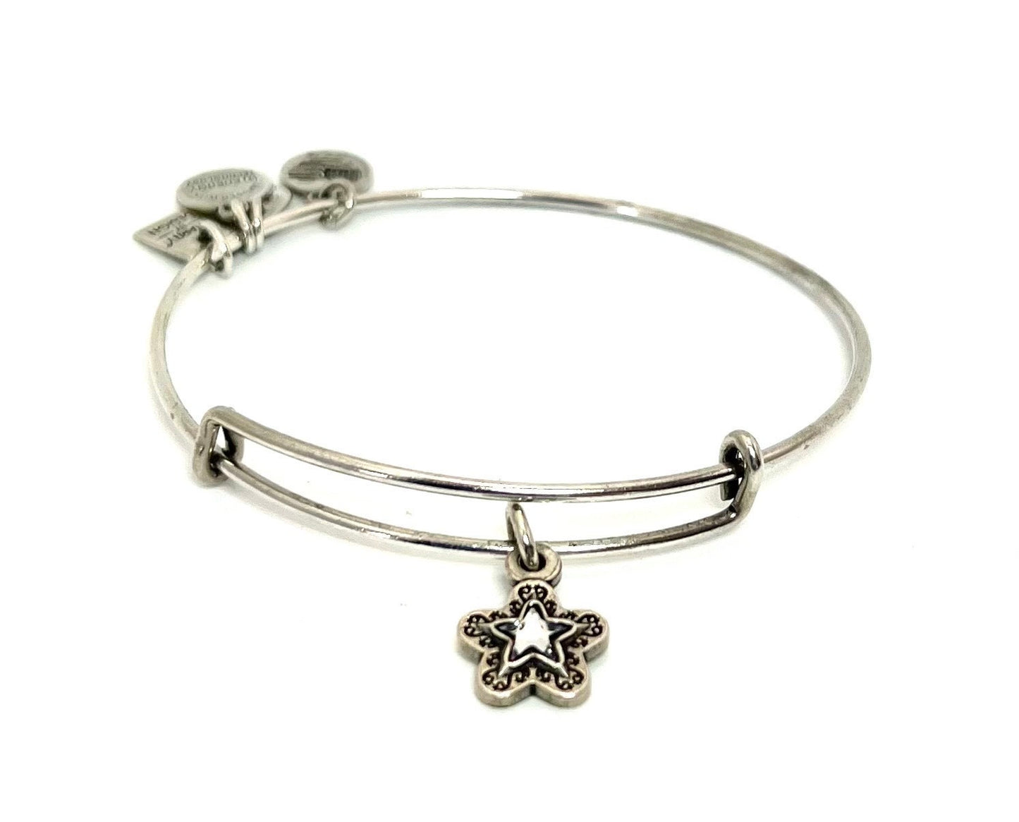 Alex and Ani - True Wish Star Charm Bangle Bracelet with Swarovski Crystal Star