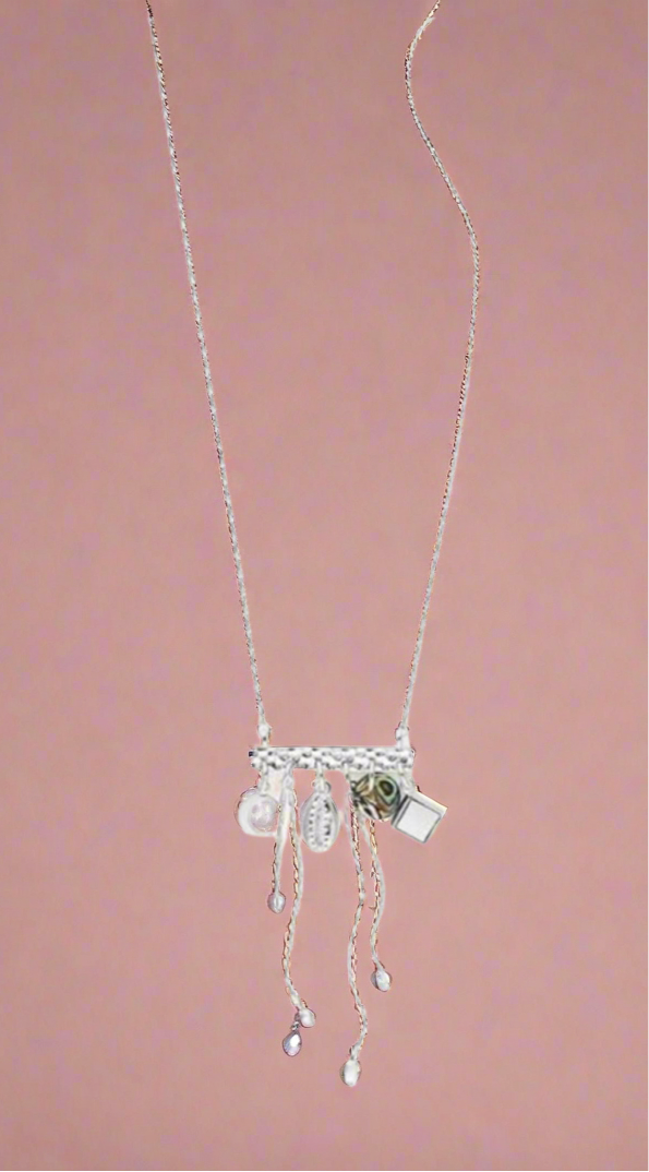 Alex and Ani - Conch and Puka Shell With Abalone Shell Charm Necklace