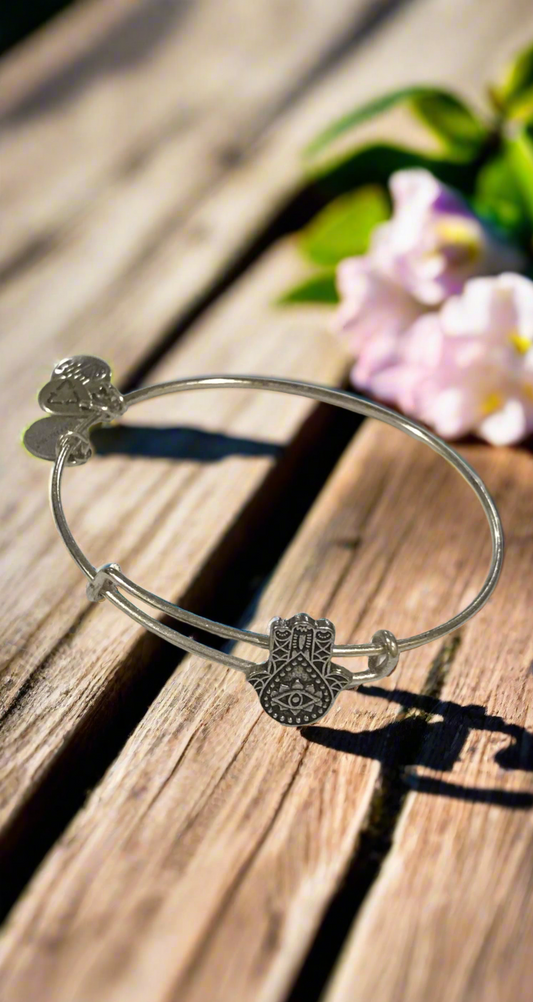 Alex and Ani - Hand Of Fatima Slider, Rafaelian Gold/Silver®