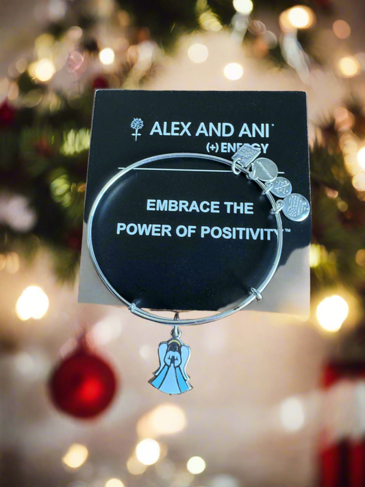 Alex and Ani - Makes Miracles this Holiday Season Tree Topper Angel Charm Bangle Bracelet