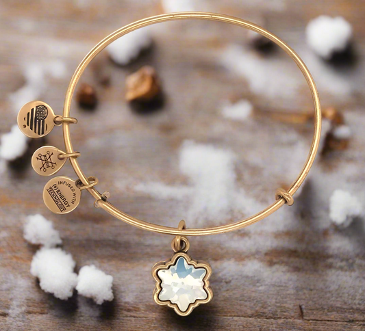 Alex and Ani - Limited Edition 2018 Snowflake Charm Bangle