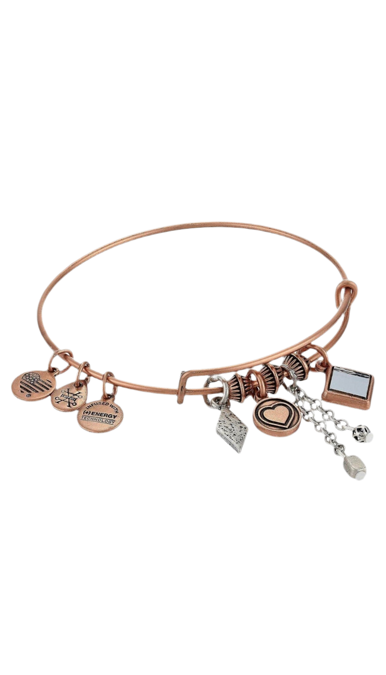 Alex and Ani - Love Cluster Charm Bangle Bracelet Two Toned