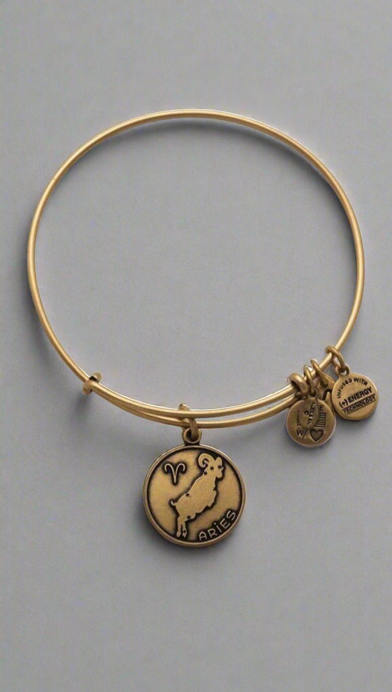 Alex and Ani - Aries, Zodiac Sign 3/21-4/19 Charm Bangle Bracelet