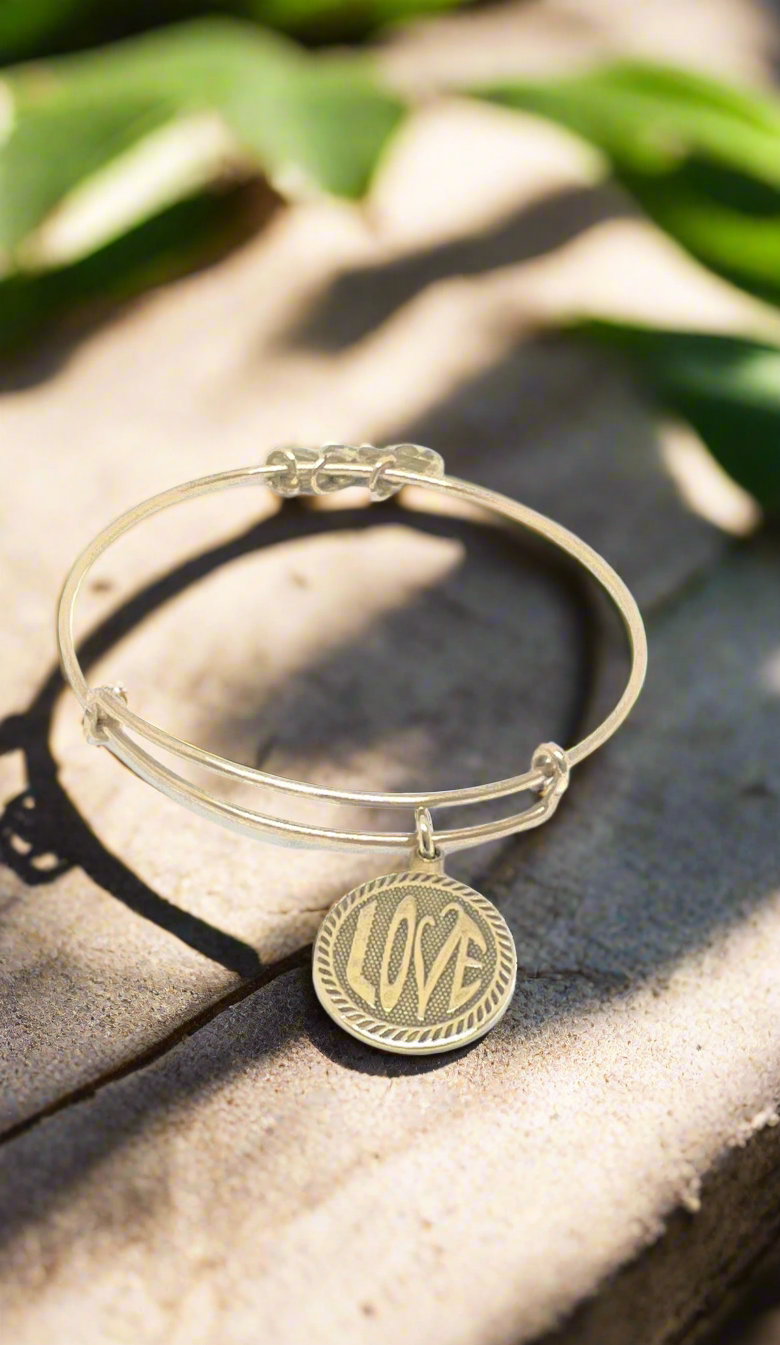 Alex and Ani - Various Styles LOVE Charm Bangles Bracelet Retired& Rare