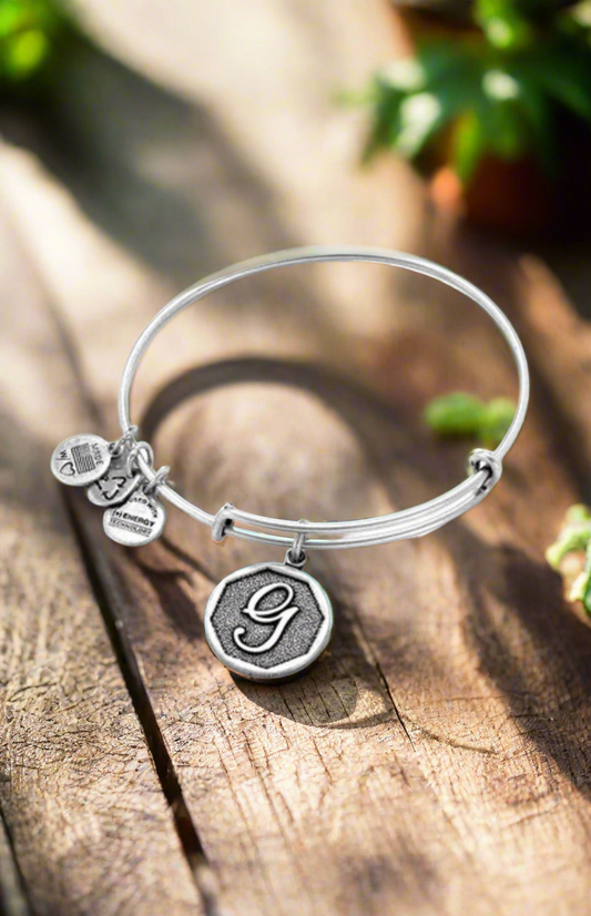 Alex and Ani - “G” Initial  Charm Bangle Bracelet