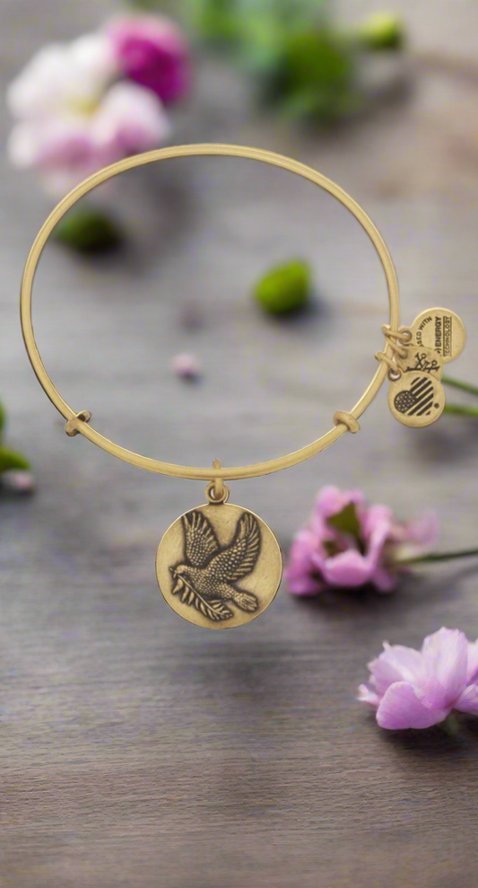 Alex and Ani - Sacred Dove Large Charm Bangle Bracelet