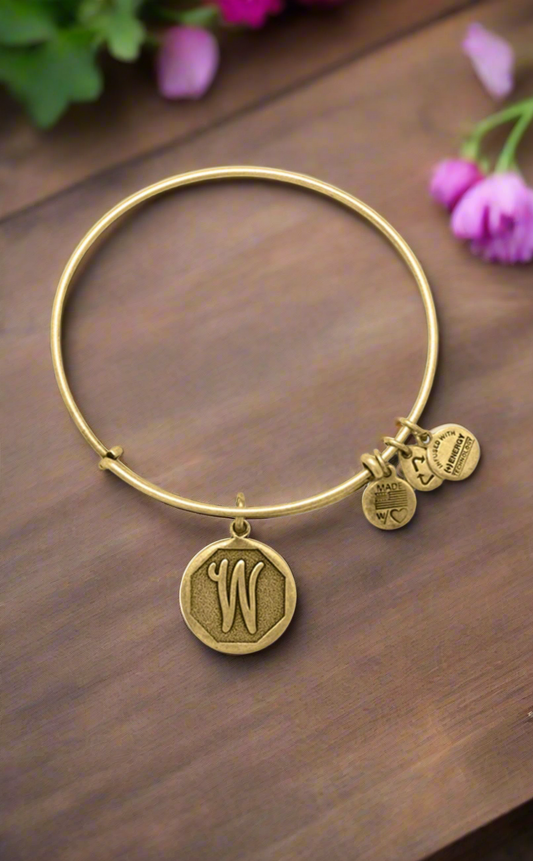 Alex and Ani - “W” Initial Bracelet Charm Bangle - New With Tags