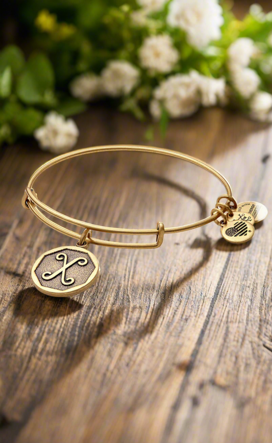 Alex and Ani - “X” Initial Bracelet Charm Bangle - New With Tags