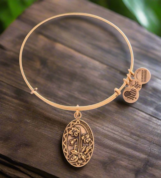 Alex and Ani - Godmother Charm Bangle Bracelet in Rafaelian Gold