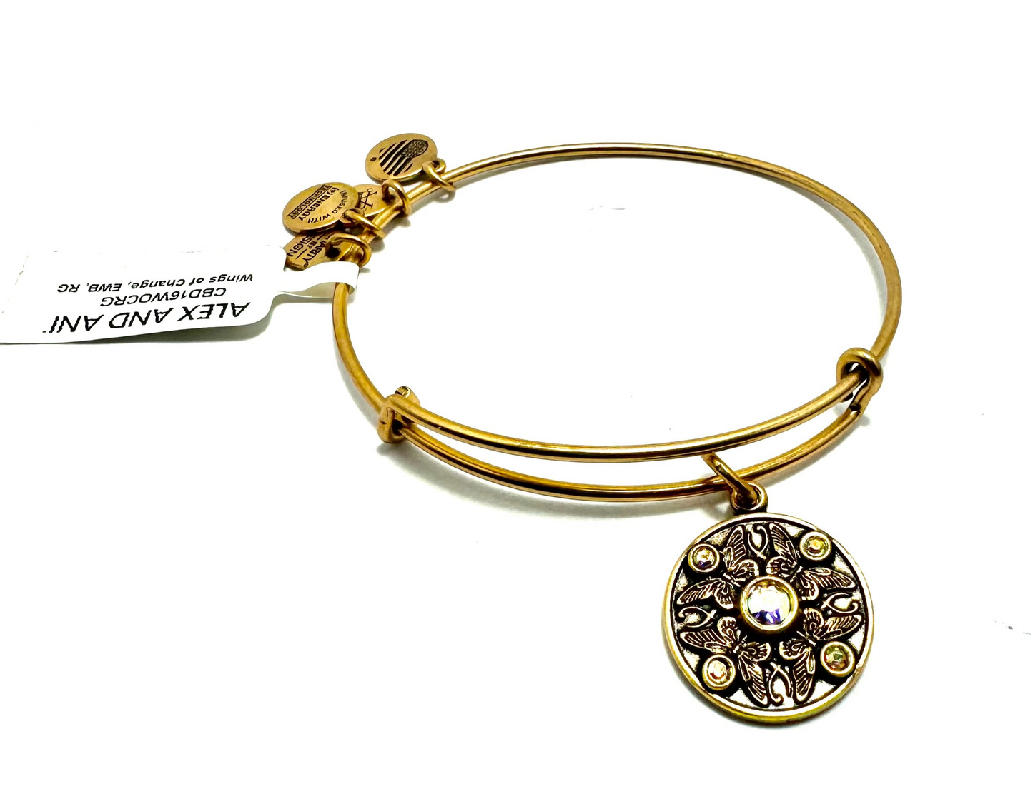 Alex and Ani - Wings of Change Butterfly Charm Bangle with Swarovski Crystals