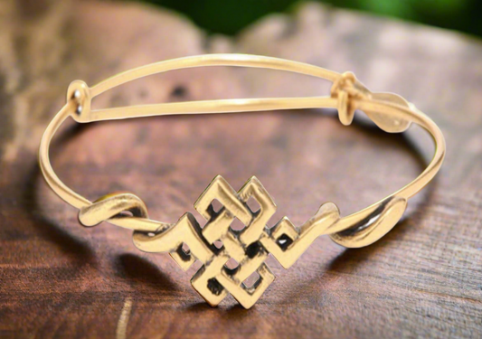 Alex and Ani - Endless Knot Wrap, in Rafaelian Silver/Gold Collector’s Bangle