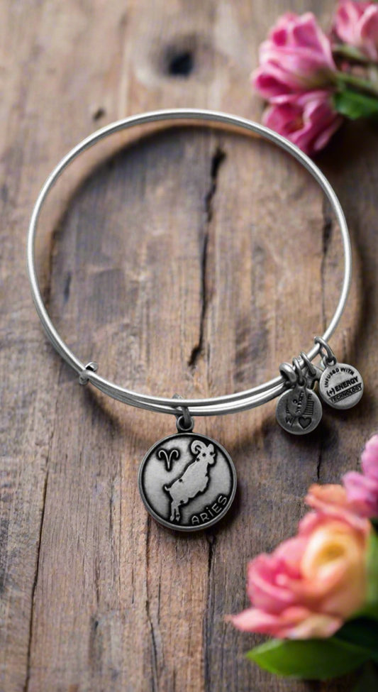 Alex and Ani - Aries, Zodiac Sign 3/21-4/19 Charm Bangle Bracelet