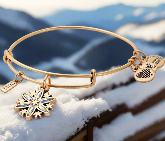 Alex and Ani - Black Friday Limited Edition Snowflake Charm Bangle