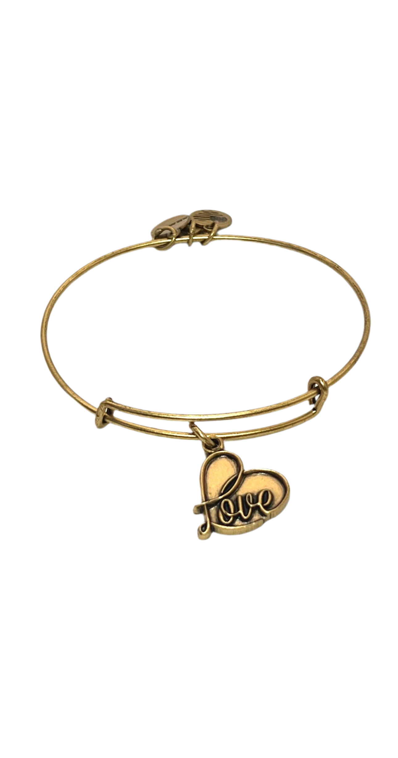 Alex and Ani - 2 Styles - Cursive LOVE Charm Bangle Bracelet