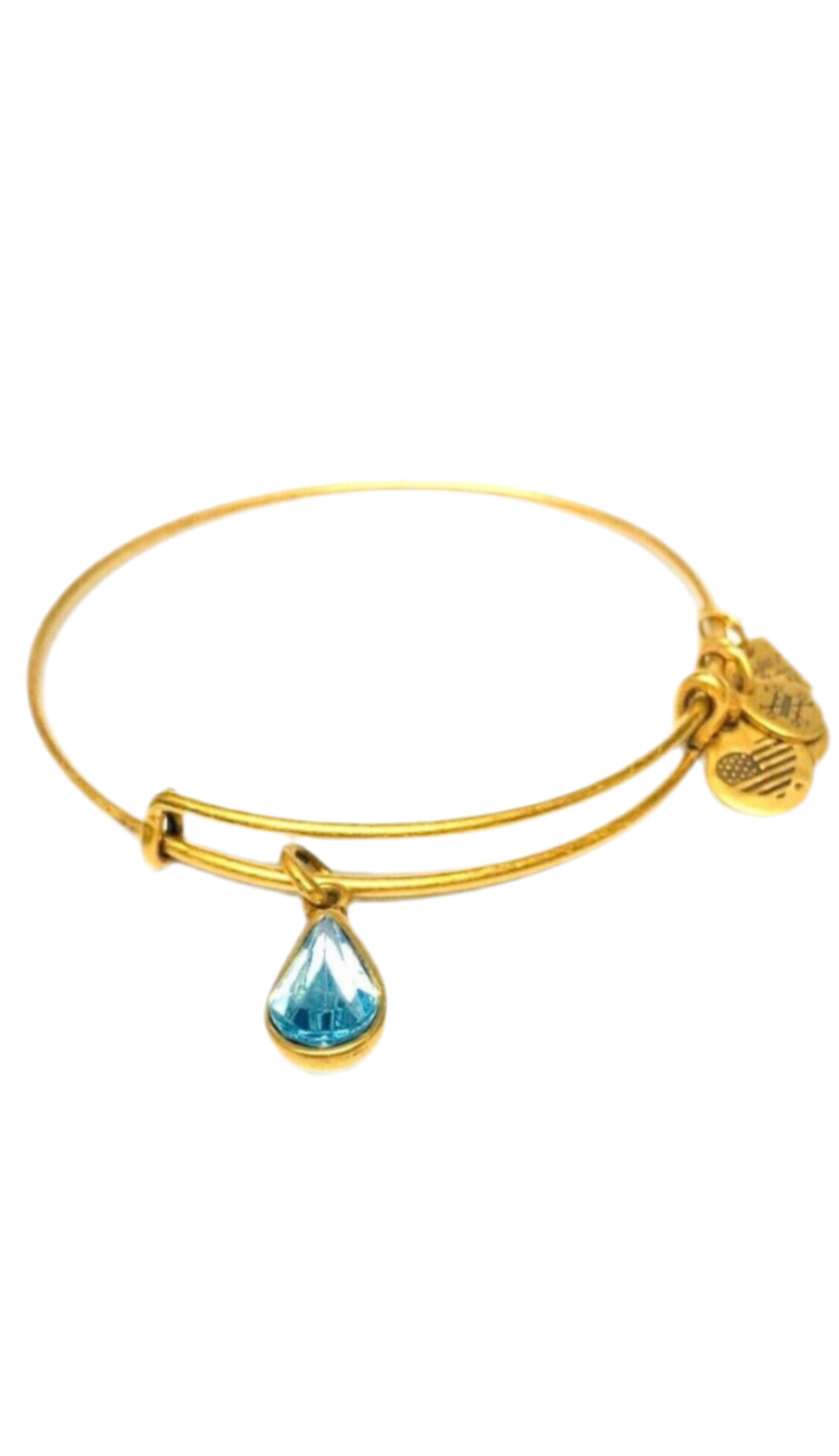 Alex and Ani - March Birthstone, Clear Aquamarine Swarovski Crystal Charm Bangle
