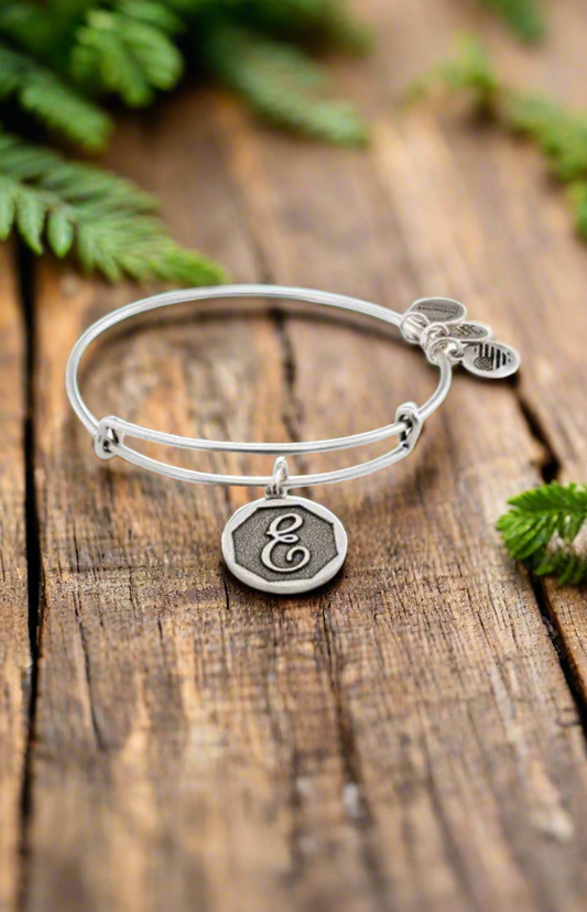 Alex and Ani - “E” Initial Charm Bangle Bracelet