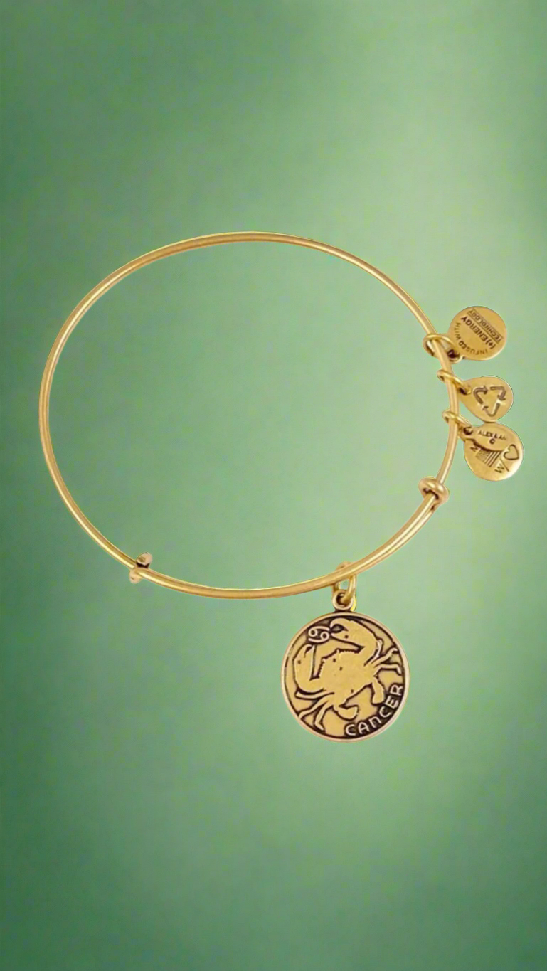 Alex and Ani - Cancer Zodiac Charm Bracelet Bangle, June 21 to July 22
