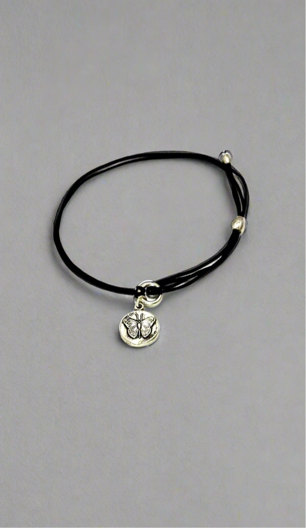 Alex and Ani - Butterfly Charm Kindred Pull Cord Bracelet