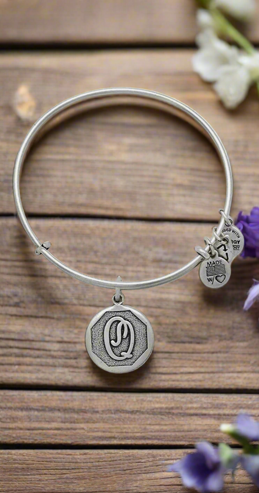 Alex and Ani - “Q” Initial Charm Bangle Bracelet