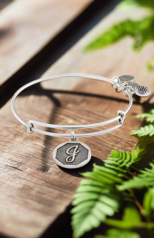 Alex and Ani - “J” Initial Bracelet Charm Bangle