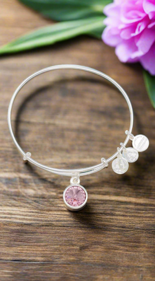Alex and Ani - June Birthstone, Swarovski Crystal Charm Bangle Bracelet