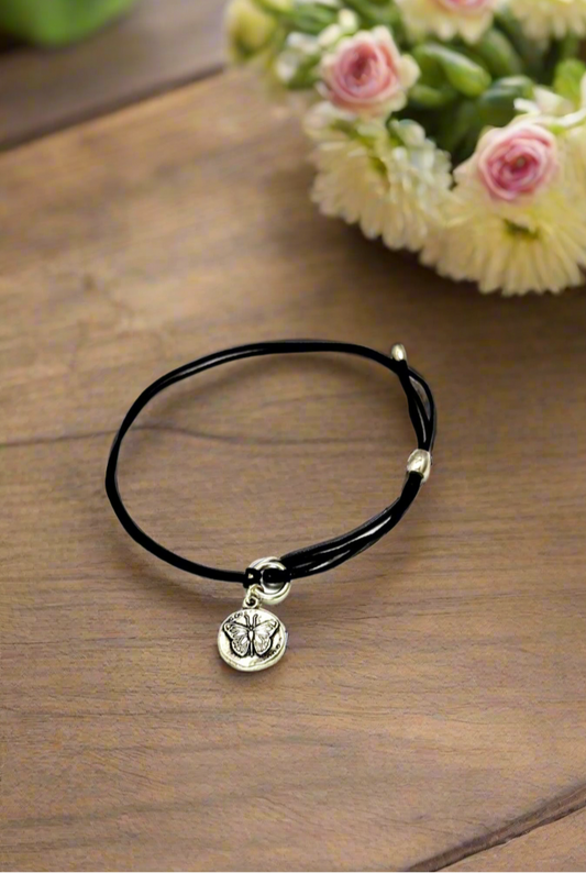 Alex and Ani - Butterfly Charm Kindred Pull Cord Bracelet