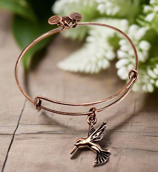 Alex and Ani - Hummingbird Charm Bangle Bracelet