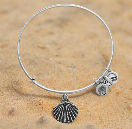 Alex and Ani - Seashell, or Clamshell Charm Bangle Bracelet
